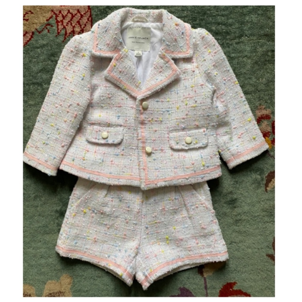 Janie and Jack shorts and jacket set for girls 4-5t